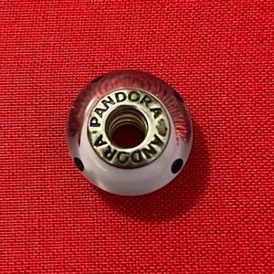 Blue Glass & 925 Sterling Silver Polka Dot Charm Bracelet Pandora Bead